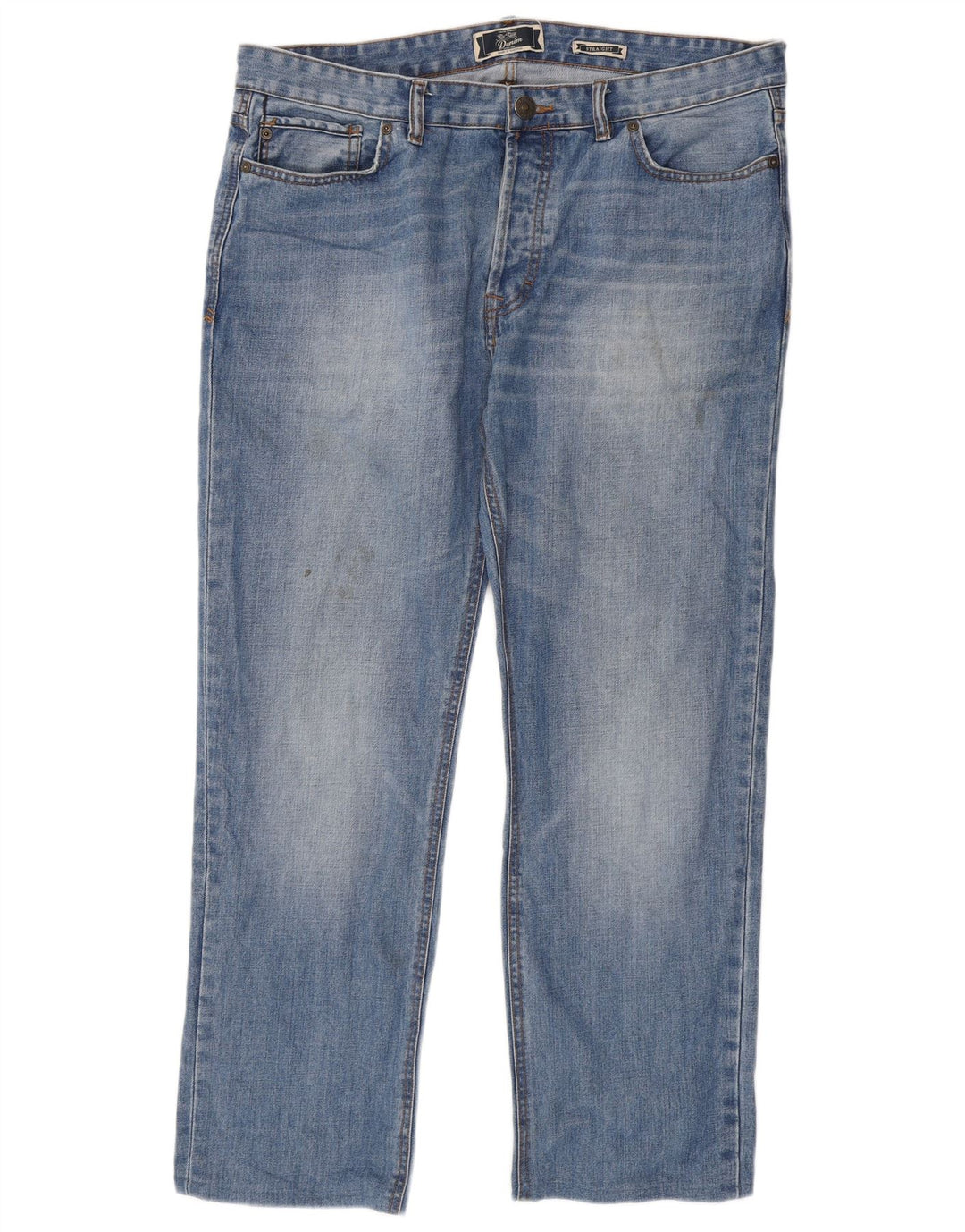 Fat Face Herre Straight Jeans W38 L29 Blå Bomuld
