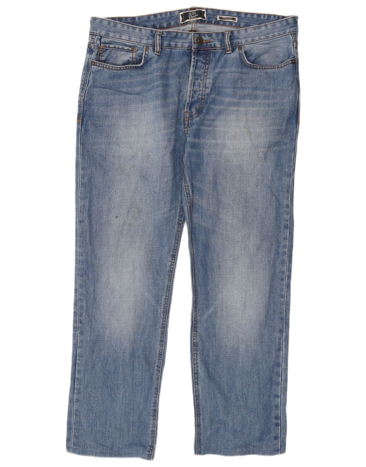 Fat Face Herre Straight Jeans W38 L29 Blå Bomuld