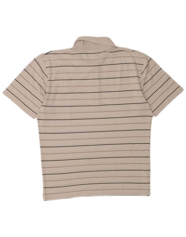 Lacoste Herre Polo Shirt Størrelse 4 Medium Hvid Stribet