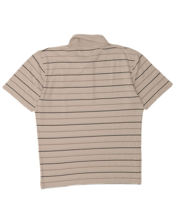 Lacoste Herre Polo Shirt Størrelse 4 Medium Hvid Stribet