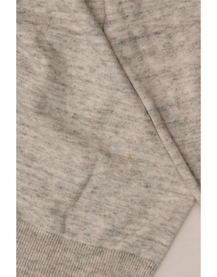 Marks & Spencer Herre Polo Neck trøje Sweater Large Grå Flecked Bomuld