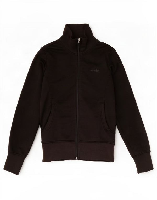 Diadora træningsdragt topjakke til kvinder UK 12 Medium Sort Polyester