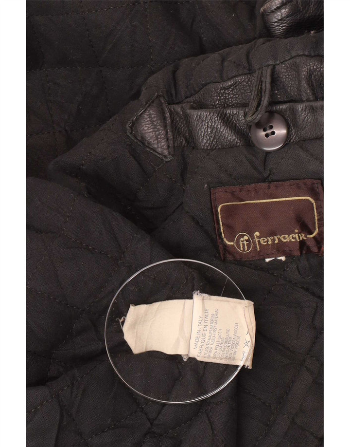 Vintage herre læderjakke UK 42 XL Sort