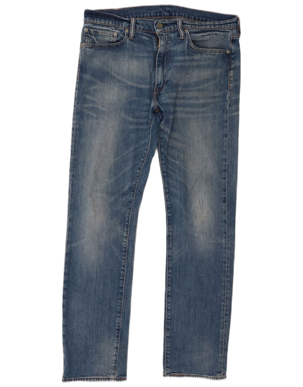 Levi's Herre 513 Slim Straight Jeans W34 L32 Blå Bomuld