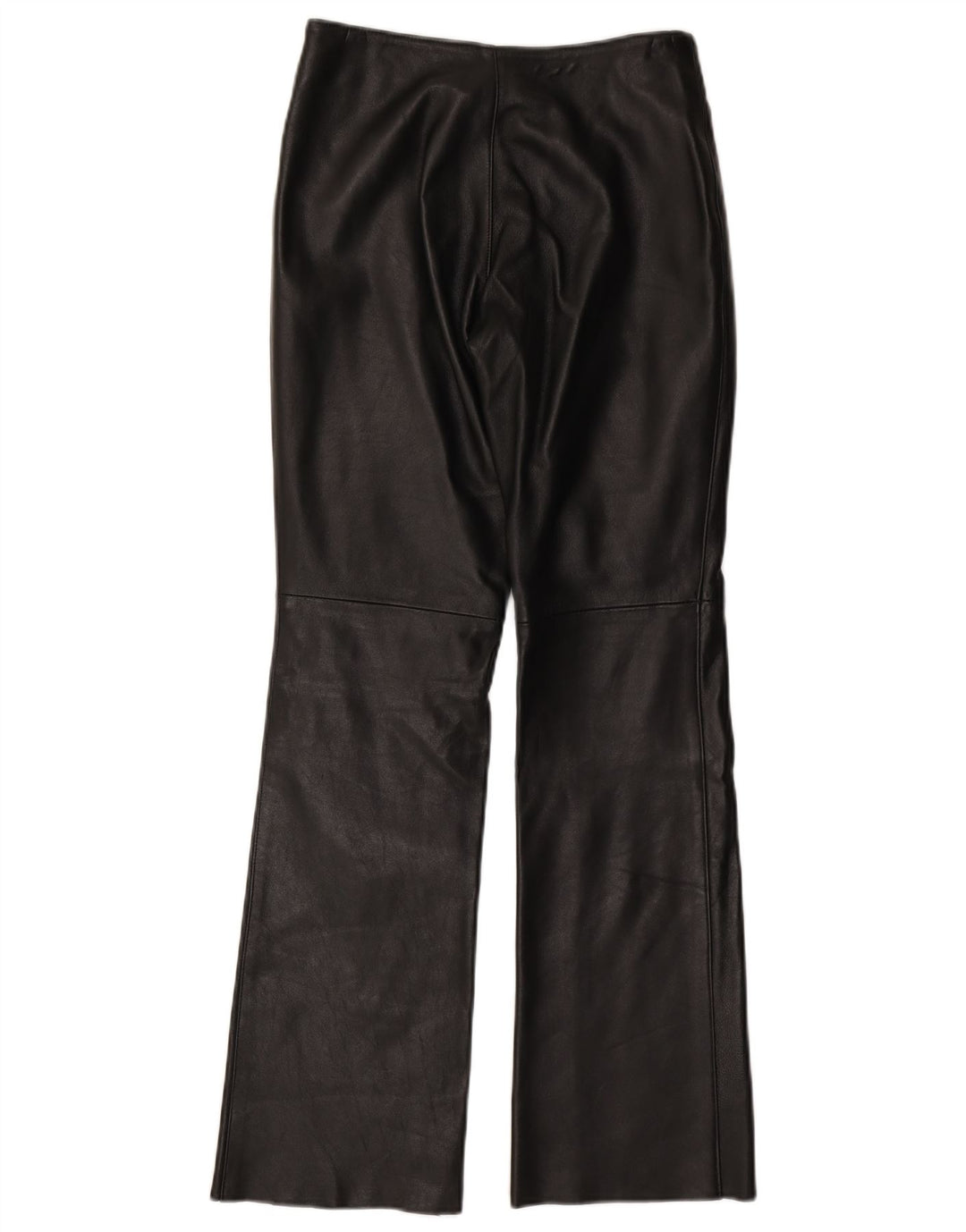 VINTAGE læderbukser til kvinder UK 10 Small W27 L31 Sort