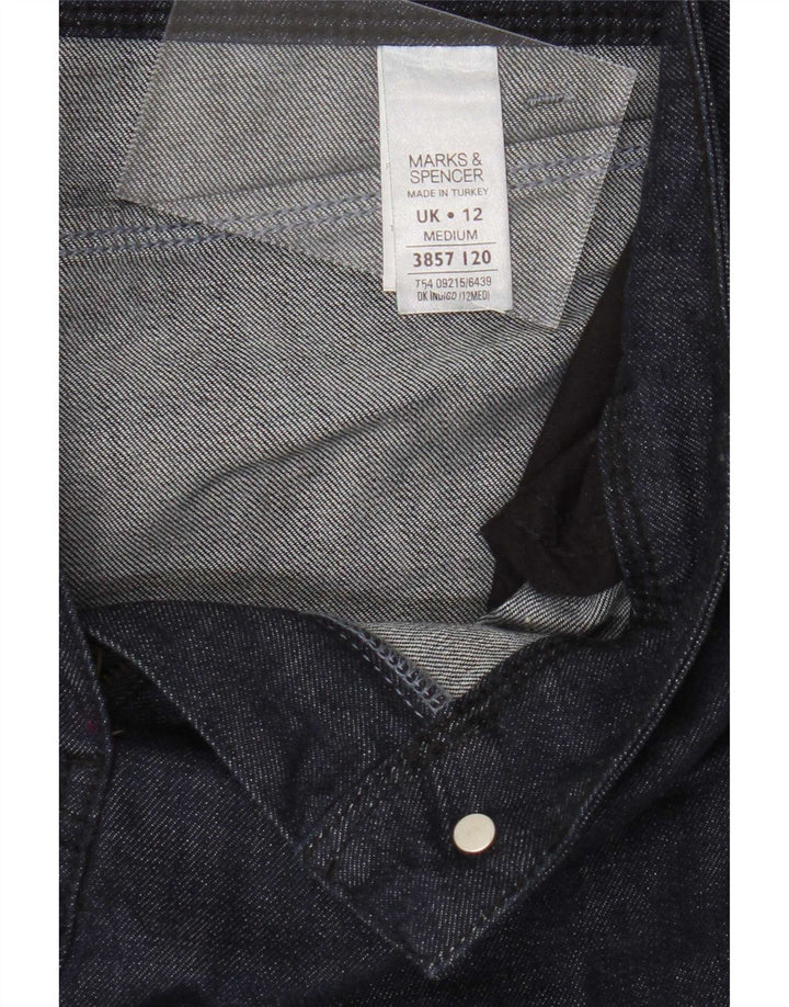 Marks & Spencer Dame Slim Bootcut Jeans UK 12 Medium W30 L31 Navy Blue