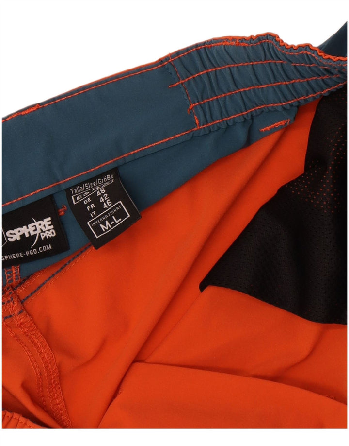 Sphere Pro Herre Graphic Cargo Shorts Medium W34 Orange Colourblock