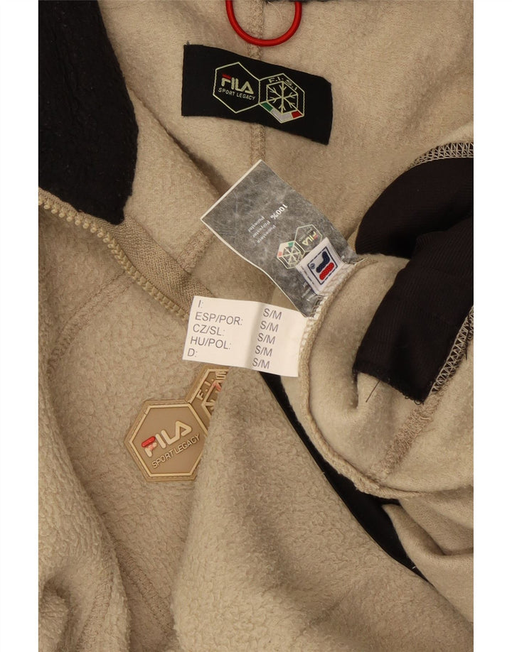 Fila Fleecejakke til mænd UK 36 Small Beige Colourblock Polyester
