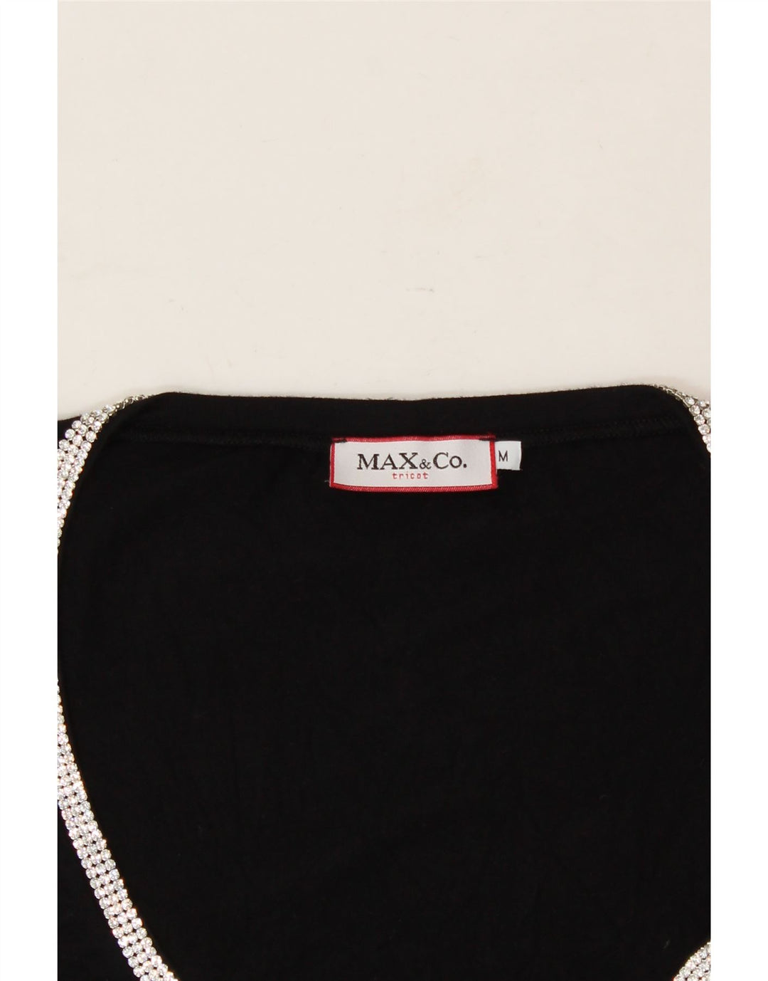 MAX & CO. Womens Tricot T-Shirt Top UK 12 Medium Black Vintage Max & Co. and Second-Hand Max & Co. from Messina Hembry 