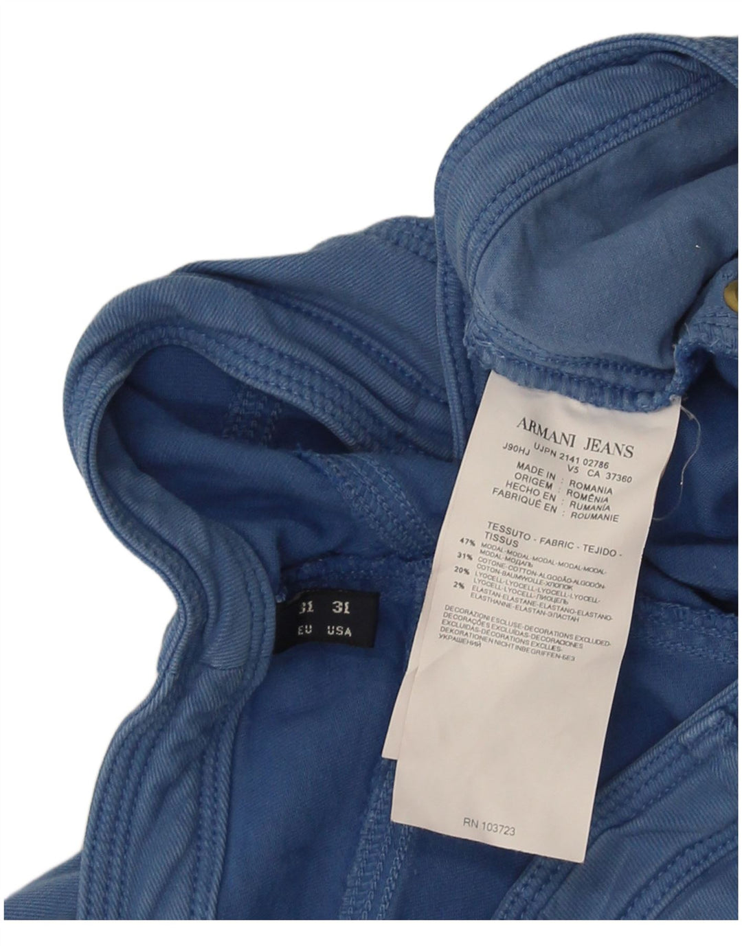Armani Dame Cropped Jeans W31 L26 Blå Modal
