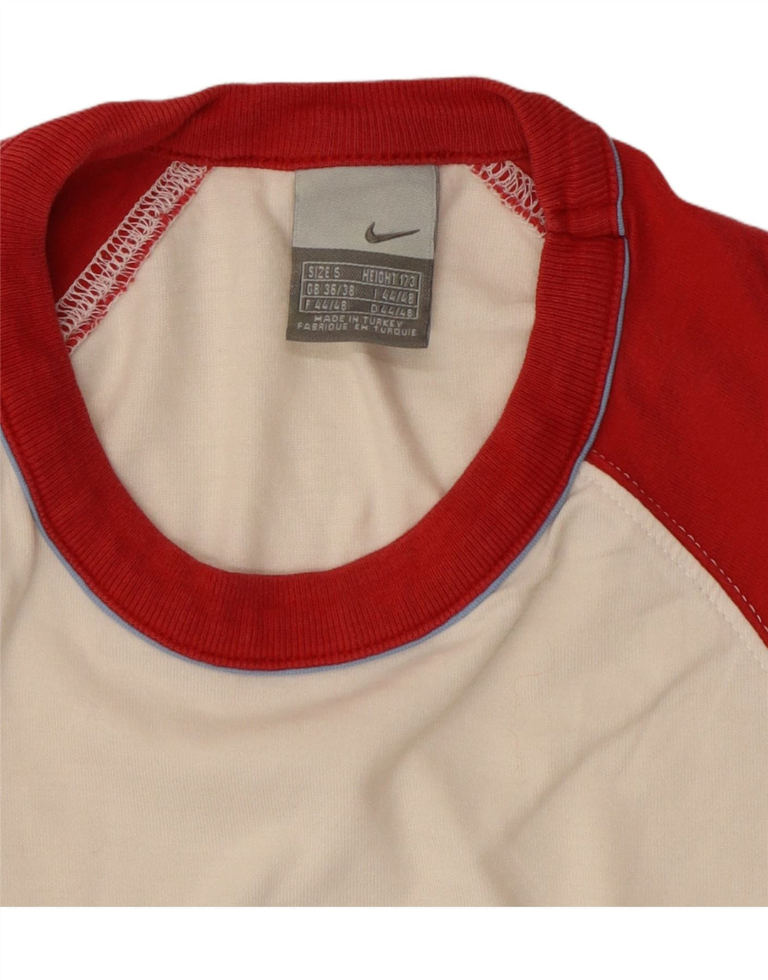 NIKE grafisk T-shirt top til mænd UK 36/38 Lille hvid farveblok