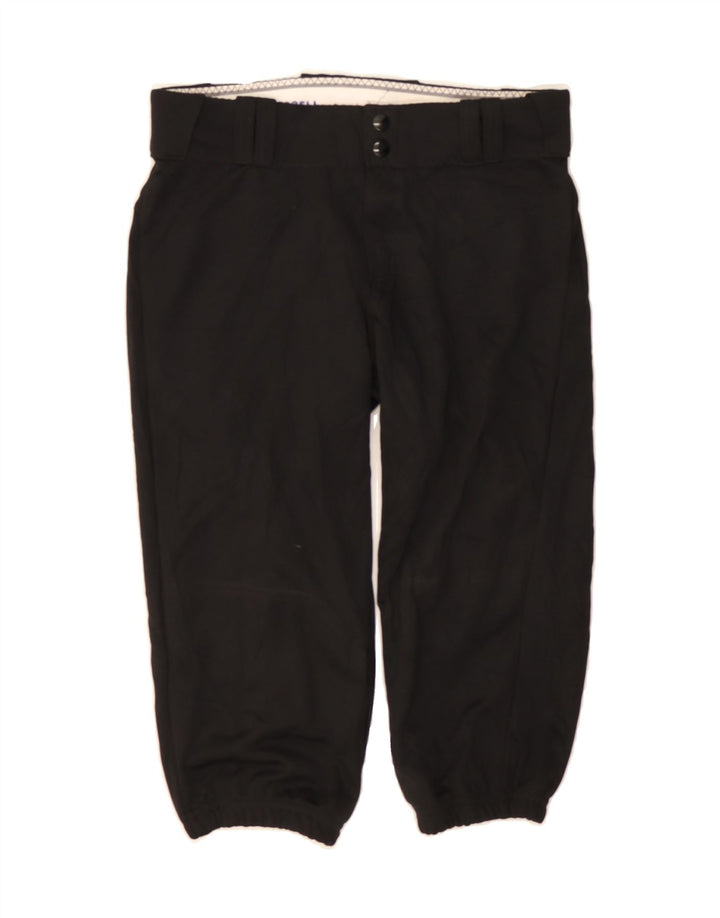 RUSSELL ATHLETIC Womens Capri Trousers UK 14 Medium W31 L18 Black Vintage Russell Athletic and Second-Hand Russell Athletic from Messina Hembry 