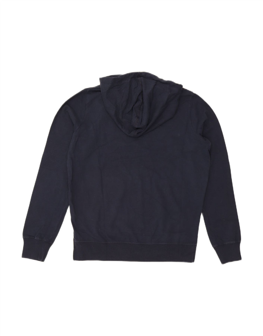 CONVERSE Mens Graphic Hoodie Jumper Small Navy Blue Cotton