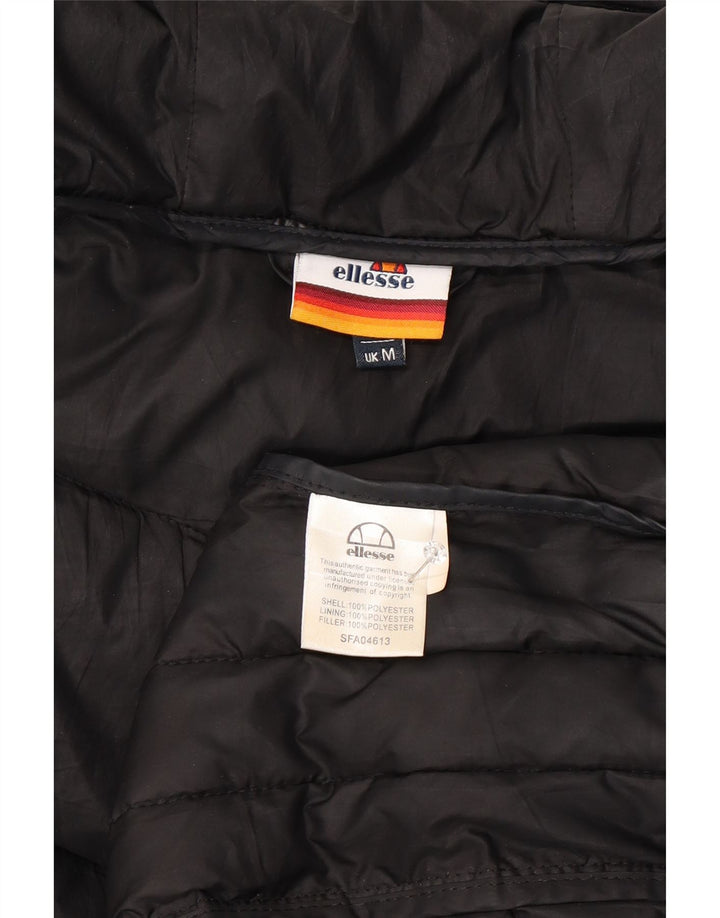 Ellesse Herre hættepolstret jakke UK 38 Medium Black Flecked Polyester