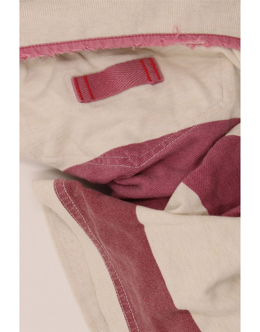 Fat Face herre poloshirt XL rødbrun stribet bomuld