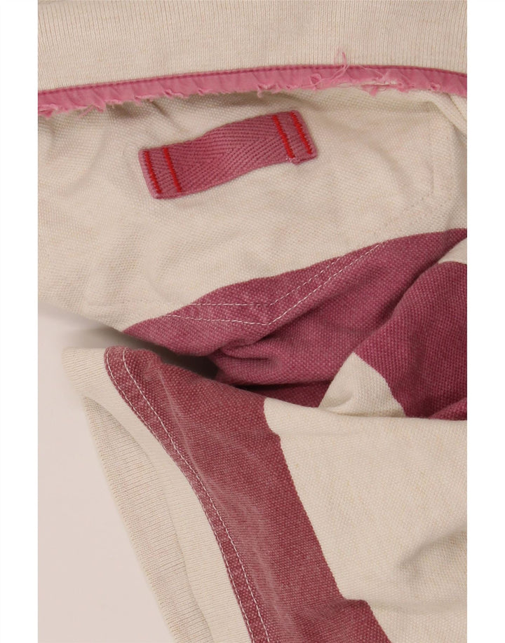 Fat Face herre poloshirt XL rødbrun stribet bomuld