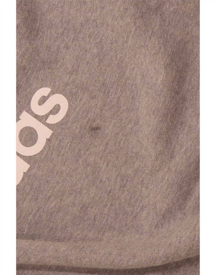 ADIDAS grafisk sweatshirt til mænd, stor grå bomuld