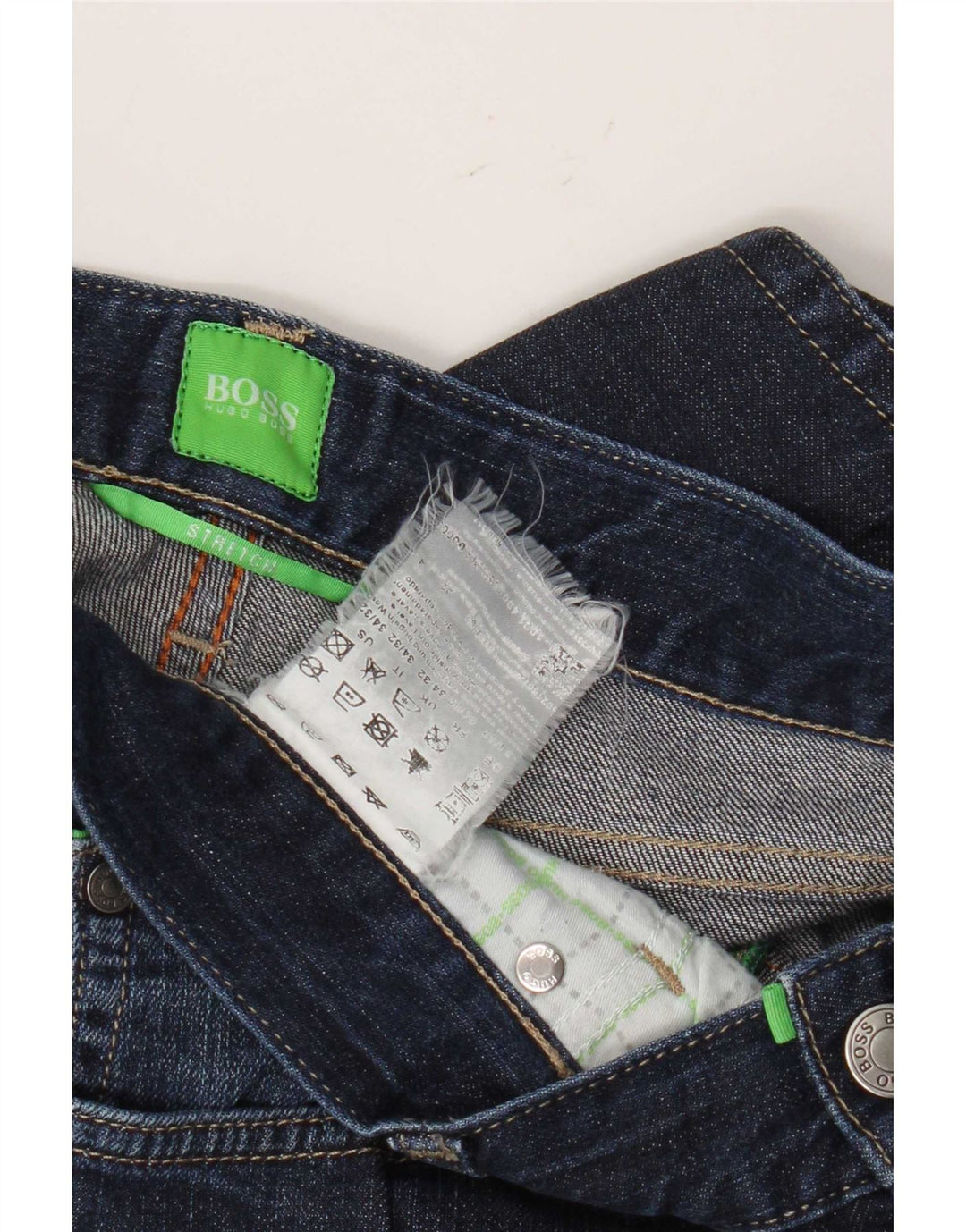 Hugo Boss Straight Jeans til mænd W34 L32 Marineblå