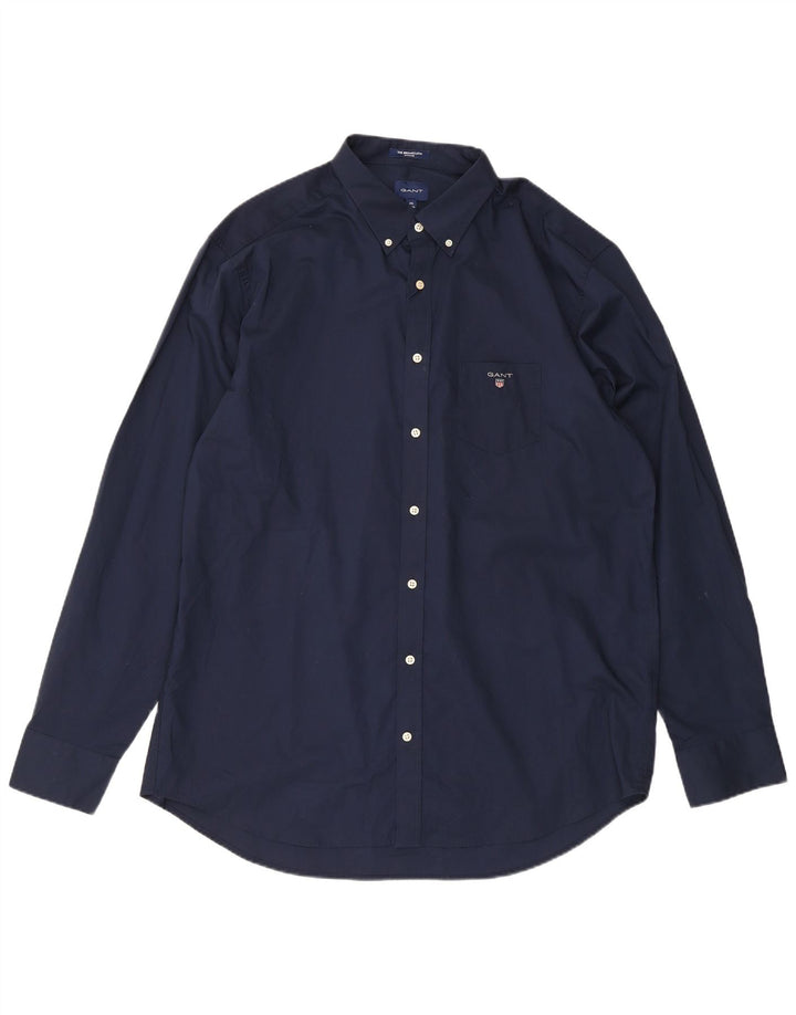 Gant herre Regular Fit skjorte 2XL marineblå bomuld klassisk