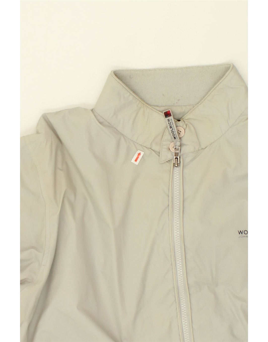 WOOLRICH Mens Bomber Jacket UK 42 XL Beige Nylon Vintage Woolrich and Second-Hand Woolrich from Messina Hembry 
