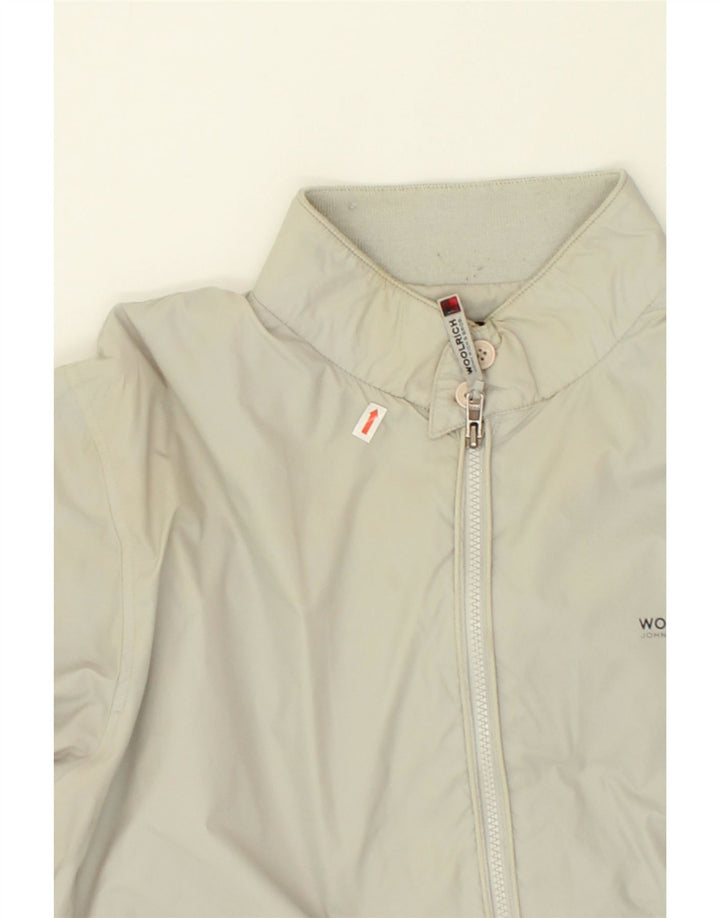 WOOLRICH Mens Bomber Jacket UK 42 XL Beige Nylon Vintage Woolrich and Second-Hand Woolrich from Messina Hembry 