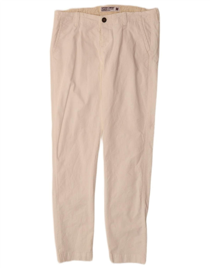 SUPERDRY Slim Chinobukser til kvinder Medium W30 L30 Hvid bomuld
