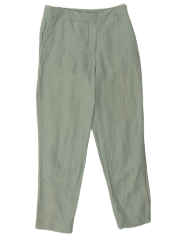 Hobbs Womens High Waist Cropped Trousers UK 8 Small W28 L25 Green