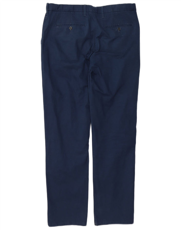 Marks & Spencer Herre Regular Fit Chinobukser W34 L33 Marineblå Bomuld