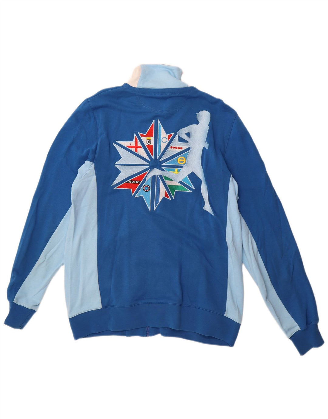 Reebok Herre grafisk træningsdragt Topjakke Stor Blå Colourblock Bomuld