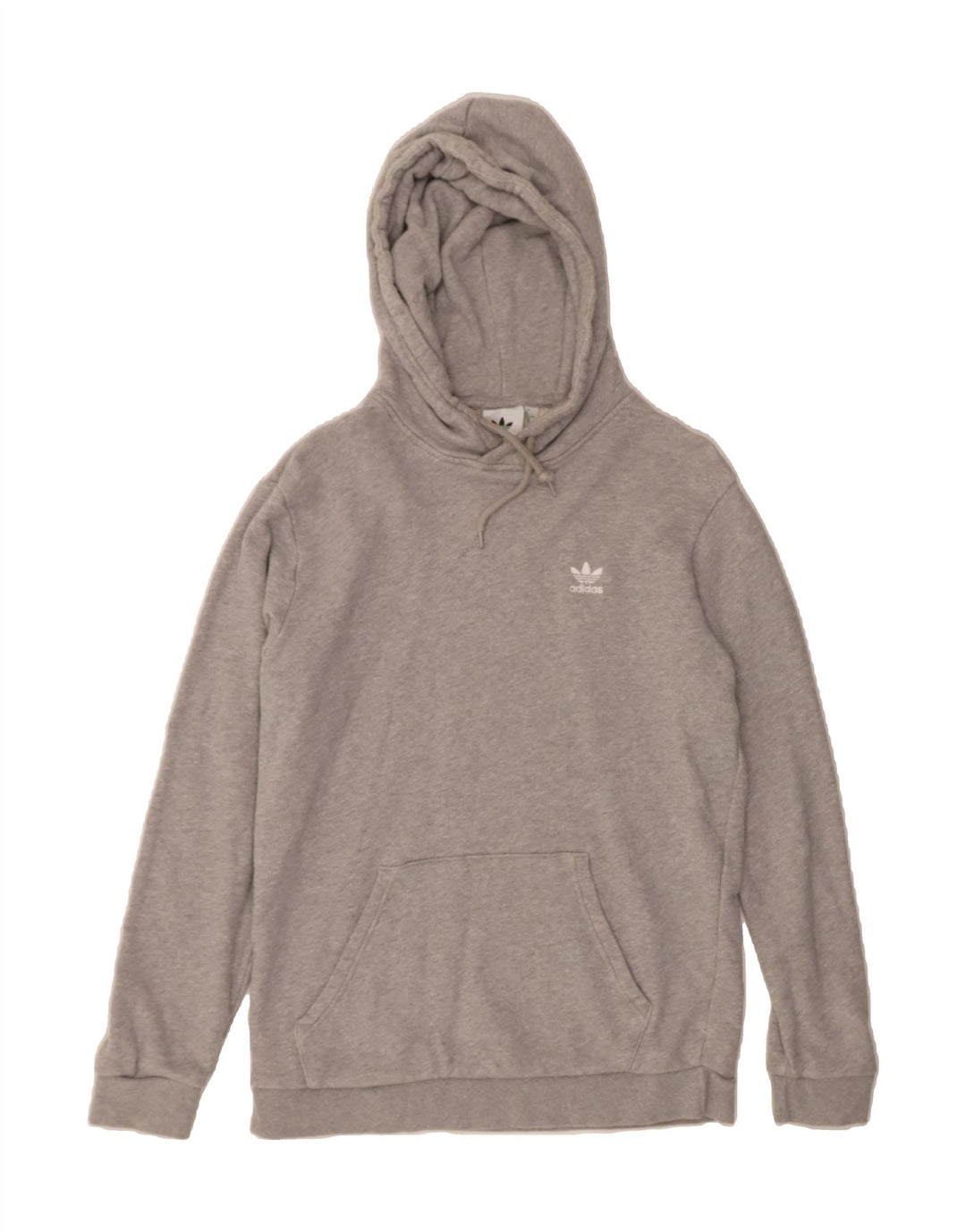 ADIDAS Mens Hoodie Jumper Medium Grey Cotton Vintage Adidas and Second-Hand Adidas from Messina Hembry 