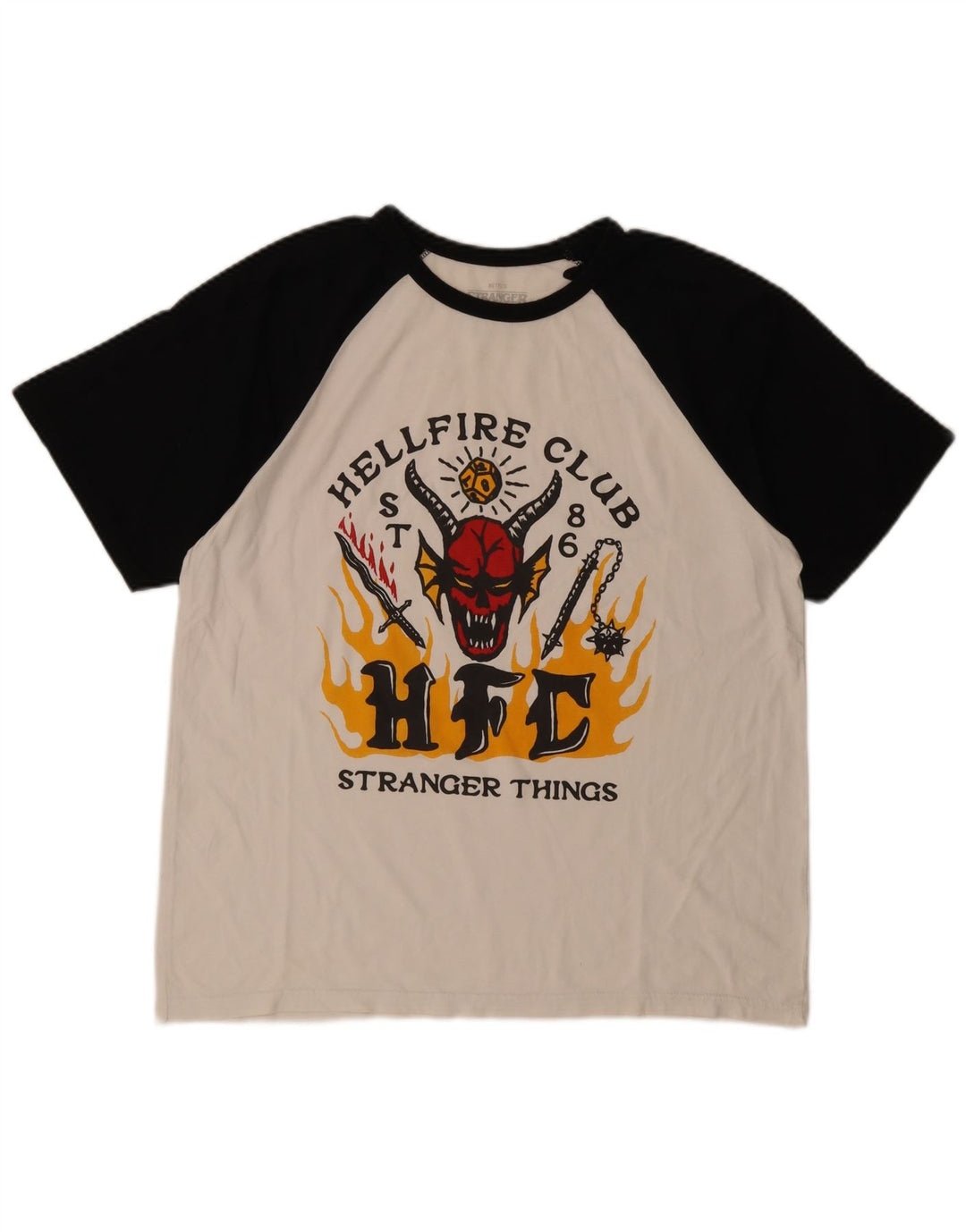 Pull & Bear Herre grafisk T-shirt Top Stor hvid Colourblock Bomuld
