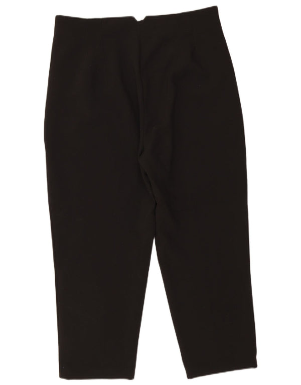 Zara Dame Højtaljet tilspidsede Casual Bukser 2XL W34 L26 Sort Polyester