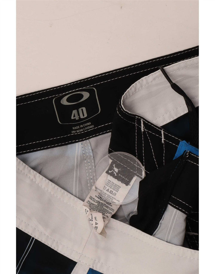 Oakley herre badeshorts XL marineblå ternet polyester