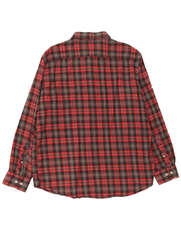 CARRERA Herre Regular Fit Flannel skjorte 2XL rød ternet bomuld