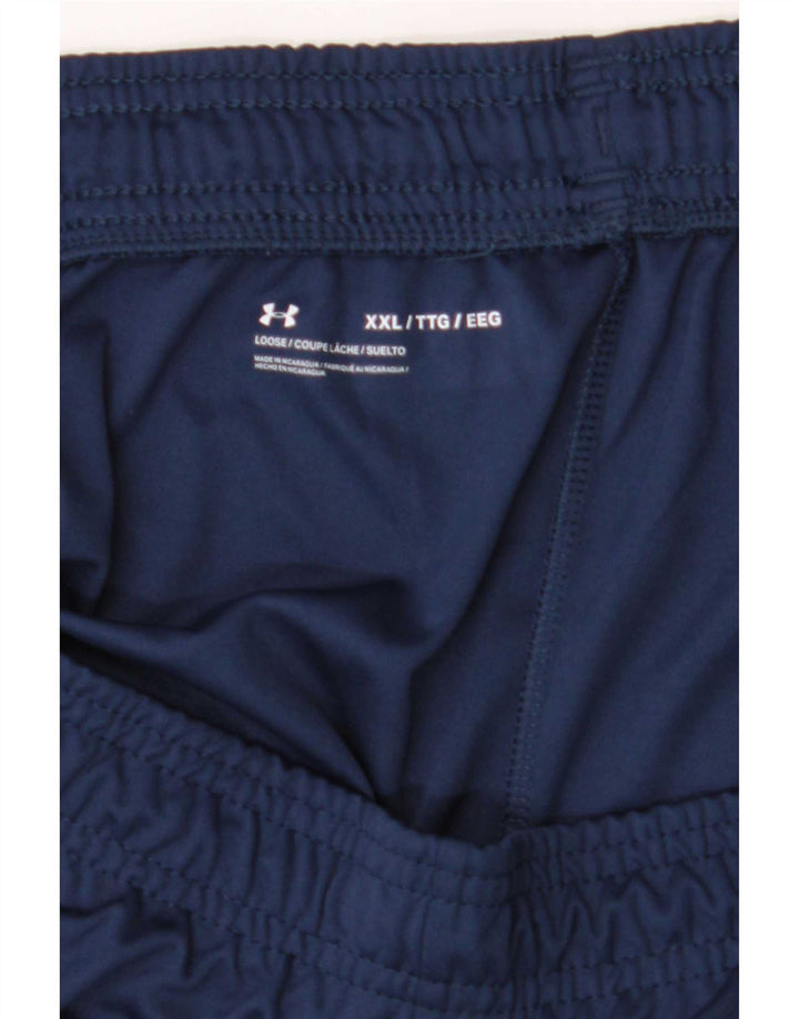 Under Armour Herre Loose Fit Sportshorts 2XL Navy Blue Polyester
