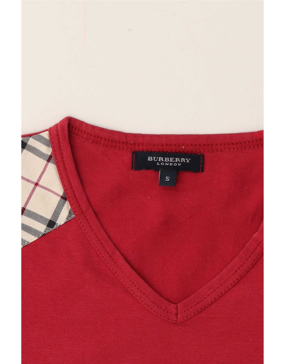 Burberry T-shirt top UK 10 Lille rød ternet