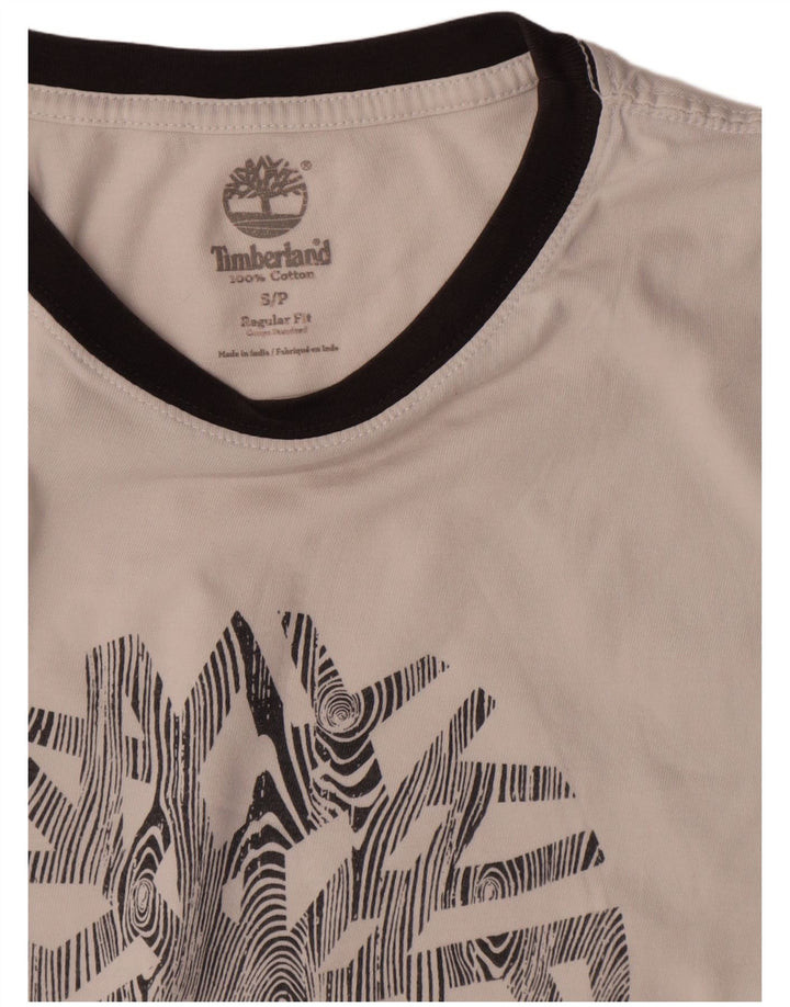 Timberland Herre Regular Fit grafisk T-shirt top lille hvid bomuld
