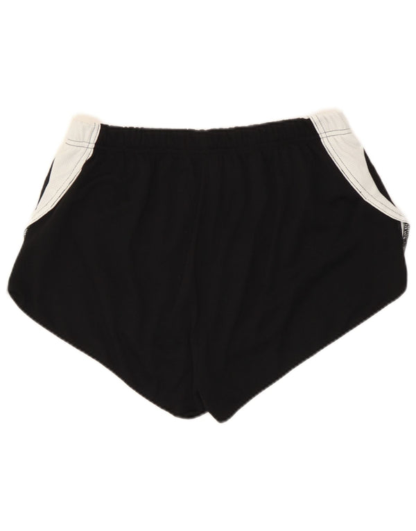 Asics Womens Sports Shorts UK 14 Medium Black Colourblock Polyester Sports