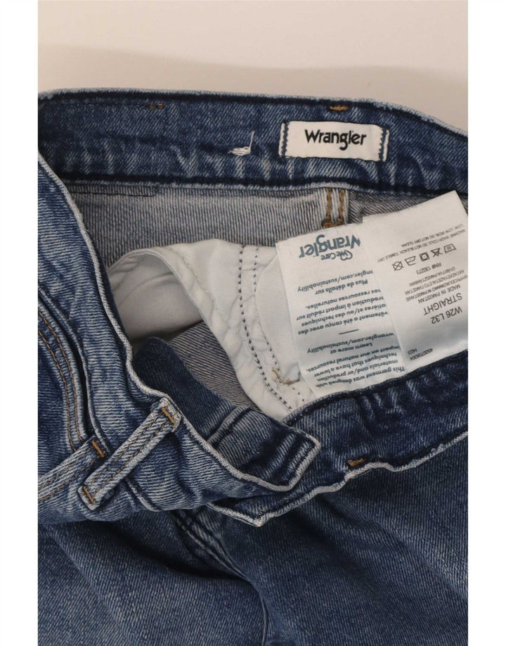 Wrangler lige jeans til kvinder W26 L28 blå bomuld