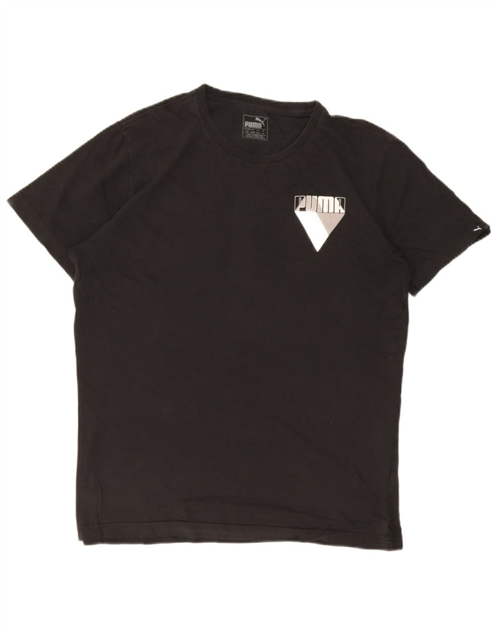Puma Herre Grafisk T-Shirt Top Medium Sort