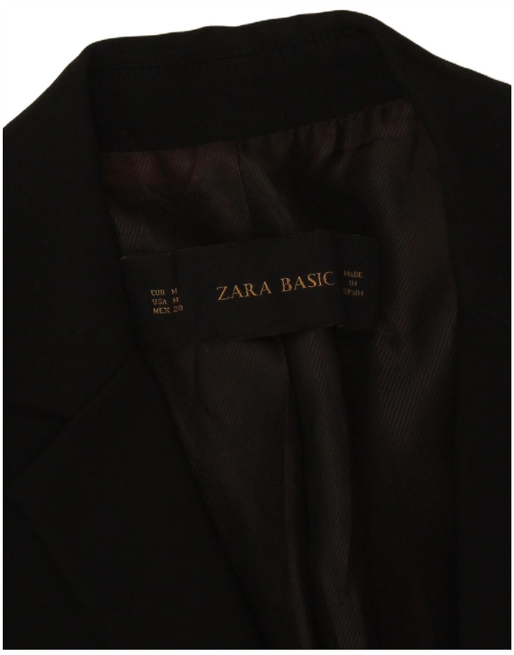 Zara Dame 1 Knap Blazer Jacket UK 12 Medium Sort