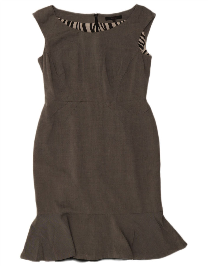 Coast Kvinders Ærmeløs Skede Kjole UK 12 Medium Grey Viscose
