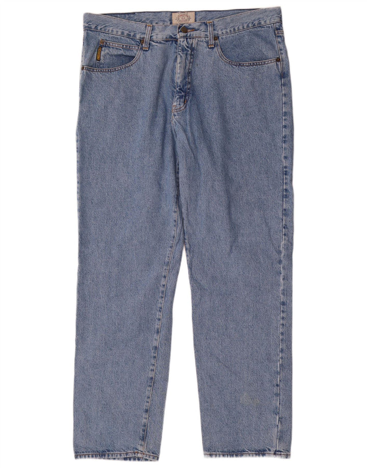 Armani Straight Jeans til mænd W36 L33 Blå Bomuld