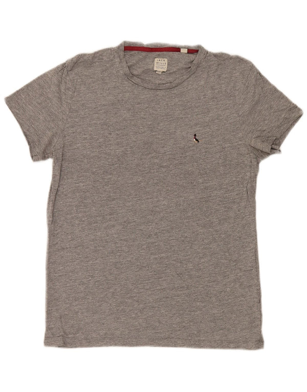 Jack Wills Herre T-Shirt Top 2XS Grå Flecked Bomuld
