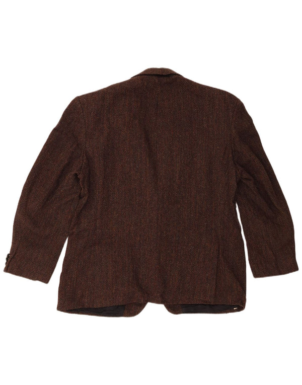 St Michael Herre 2 Button Blazer Jacket UK 44 2XL Brun Sildeben Ny Uld