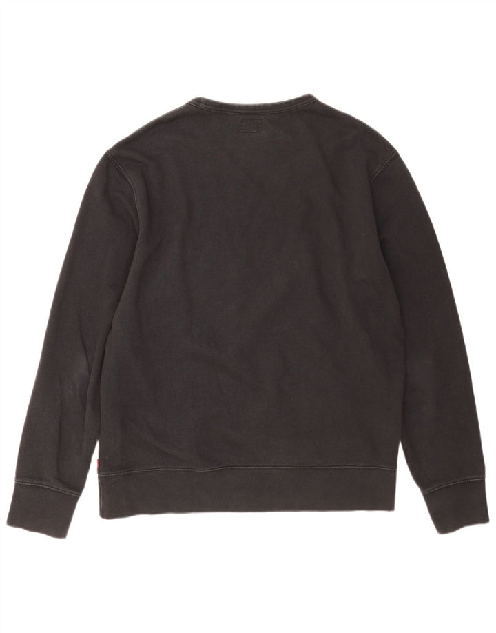 Levi's Herre grafisk sweatshirt Jumper Medium Sort Bomuld