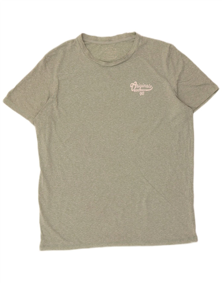 Jack & Jones Herre T-Shirt Top Stor Grøn Flecked Polyester