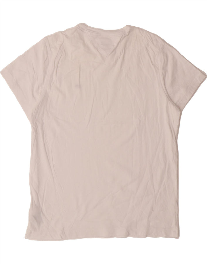 TOMMY HILFIGER Womens T-Shirt Top UK 14 Medium White Cotton Vintage Tommy Hilfiger and Second-Hand Tommy Hilfiger from Messina Hembry 