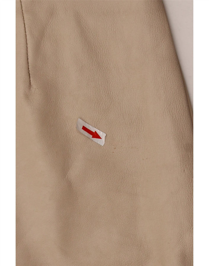 Vintage lædernederdel til kvinder W30 Medium Beige
