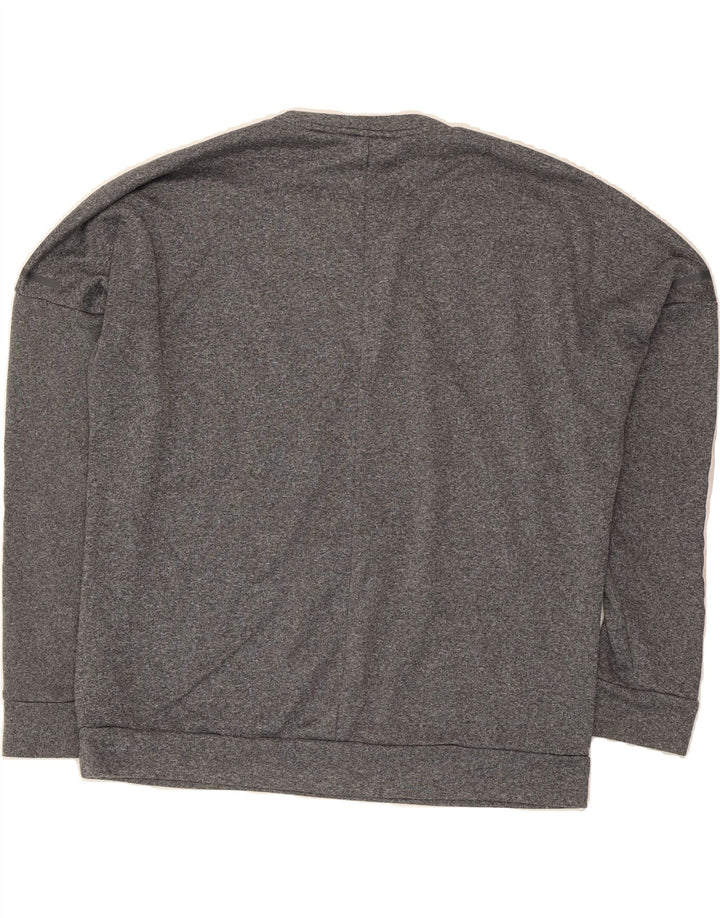 ADIDAS Womens Top Long Sleeve UK 20/22 XL Grey Polyester Vintage Adidas and Second-Hand Adidas from Messina Hembry 